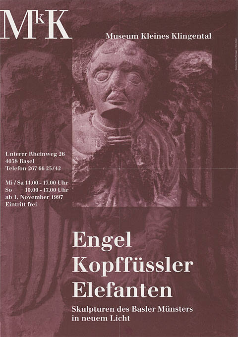 Engel Kopffüssler Elefanten, Skulpturen des Basler Münsters in neuem Licht, Museum Kleines Klingental