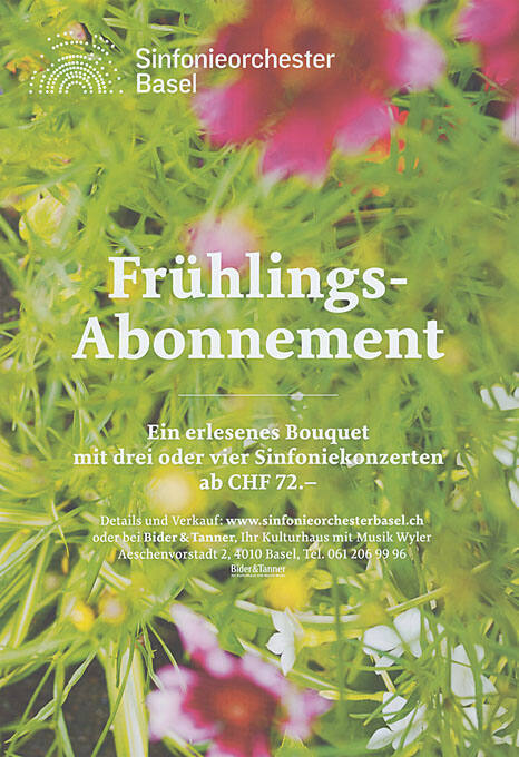 Frühlings-Abonnement, Sinfonieorchester Basel