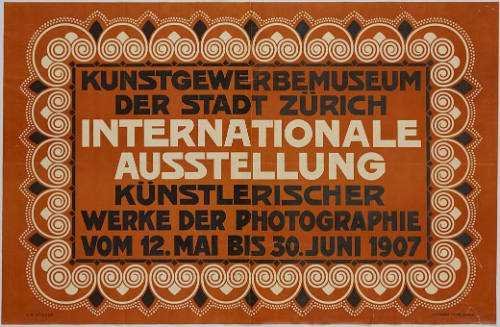 Internationale Ausstellung künstlerischer Werke der Photographie, Kunstgewerbemuseum der Stadt Zürich