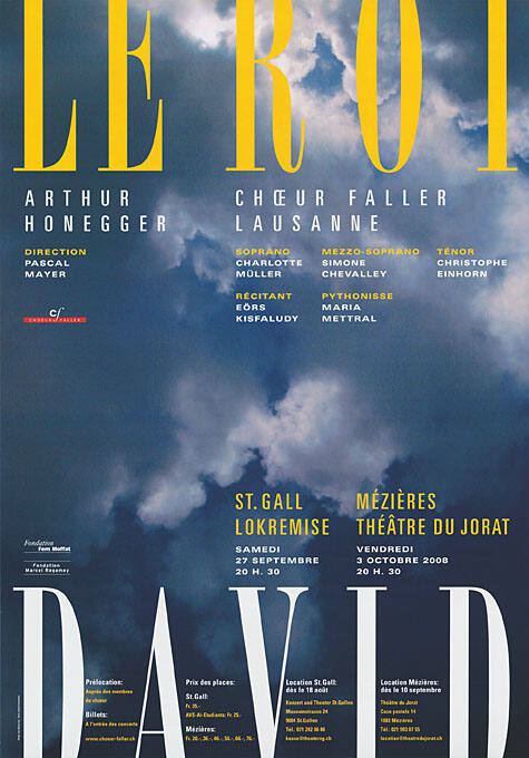 Le Roi David, Arthur Honegger, Lokremise St. Gallen, Théâtre du Jorat Mézières