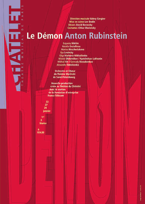 Le démon, Anton Rubinstein, Châtelet