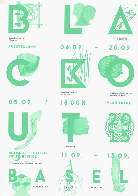 Blackout 2015, Blackout Festival, Swiss edition, Basel, Ausstellungsraum Klingental