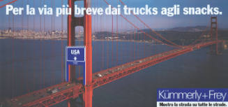 Per la via breve dai trucks agli snacks. Kümmerly + Frey, Mostra la strada su tutte le strade.