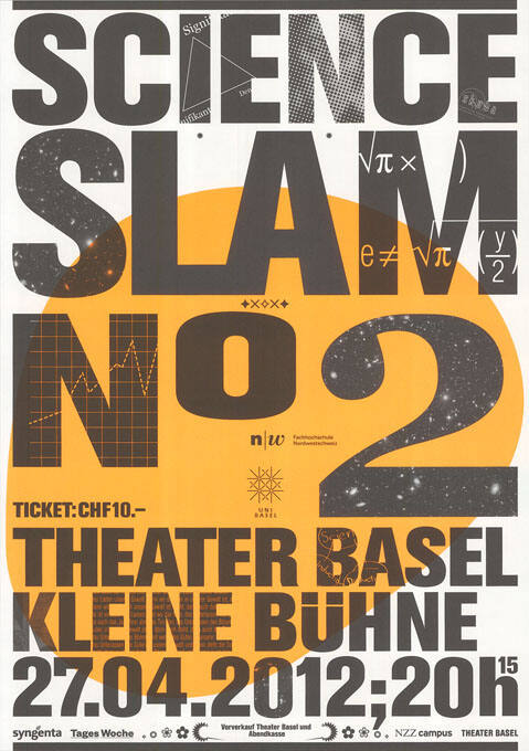 Science Slam No 2, Theater Basel, Kleine Bühne, Uni Basel, Fachhochschule Nordwestschweiz