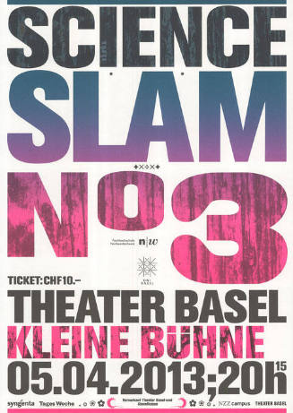 Science Slam No 2, Theater Basel, Kleine Bühne, Uni Basel, Fachhochschule Nordwestschweiz