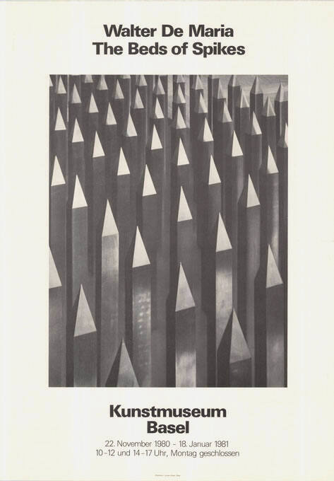 Walter De Maria, The Beds of Spikes, Kunstmuseum Basel