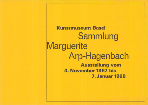 Sammlung Marguerite Arp-Hagenbach, Kunstmuseum Basel