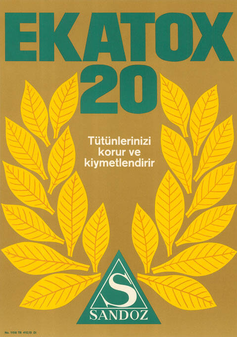 Ekatox 20, Tütünlerinizi korur ve kiymetlendiri, Sandoz