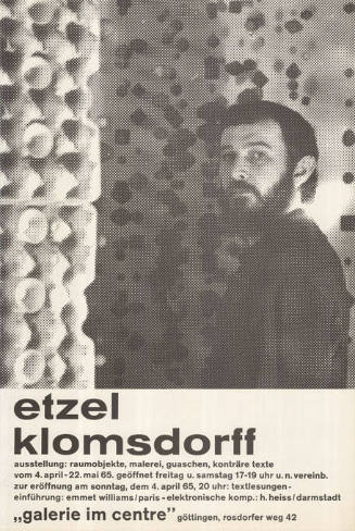 Etzel Klomsdorff, Galerie im Centre, Göttingen