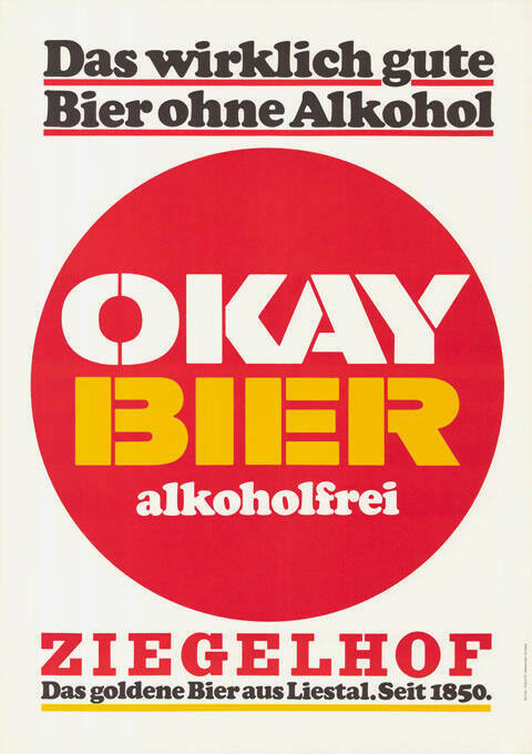 Das wirklich gute Bier ohne Alkohol, Okay Bier, alkoholfrei, Ziegelhof