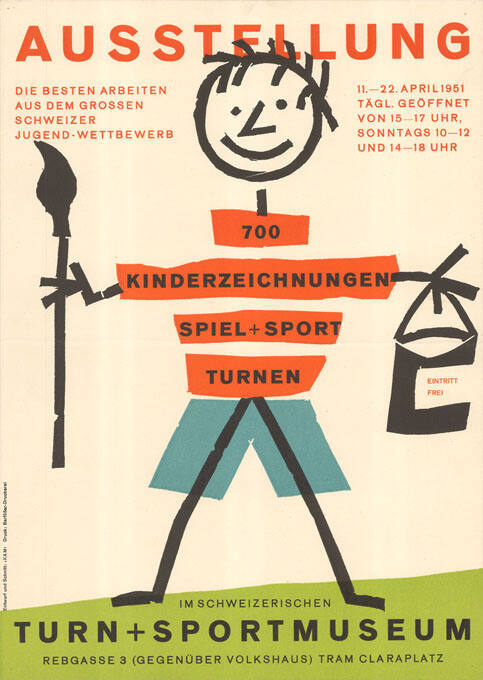 Ausstellung, 700 Kinderzeichnungen, Spiel + Sport, Turnen, Schweizerisches Turn- und Sportmuseum, Basel