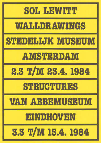 Sol Lewitt, Walldrawings, Stedelijk Museum Amsterdam, Structures, Van Abbemuseum Eindhoven