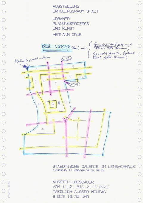 Erholungsraum Stadt, Urbaner Planungsprozess und Kunst, Hermann Grub, Staedtische Galerie im Lenbachhaus, München