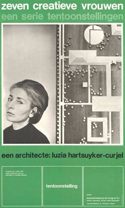 Zeven creatieve vrouwen, een serie tentoonstellingen een architecte: Luzia Hartsuyker-Curjel, Steendrukkerij de Jong & Co, Hilversum