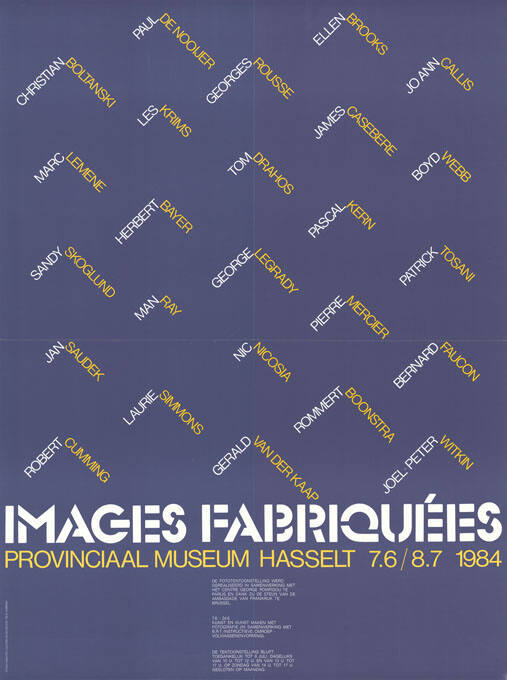 Images fabriquées, Provinciaal Museum Hasselt