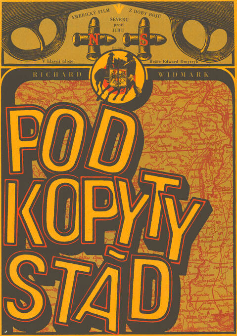 Pod kopyty stád, Richard Widmark, Americký film z doby bojů