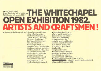 The Whitechapel open exhibition 1982. Artists and craftsmen! Whitechapel Art Gallery