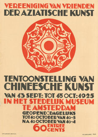 Vereniging van Vrienden der Aziatische  Kunst, Tentonstelling van Chineesche Kunst, Stedelijk Museum Amsterdam