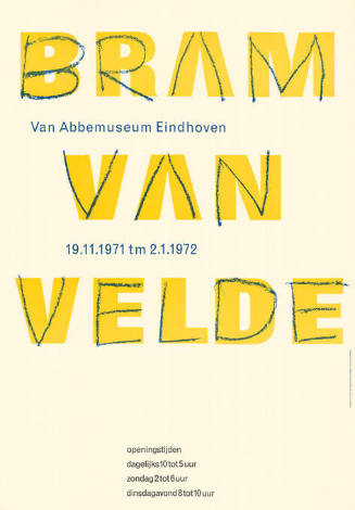 Bram van Velde, Van Abbemuseum Eindhoven