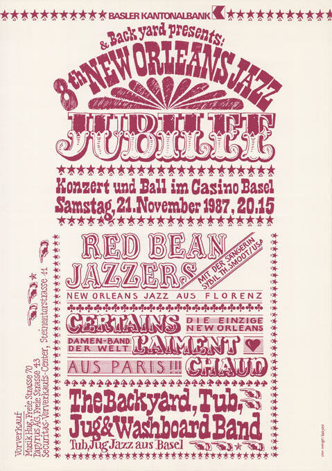 8th New Orleans Jazz Jubilee, Casino Basel