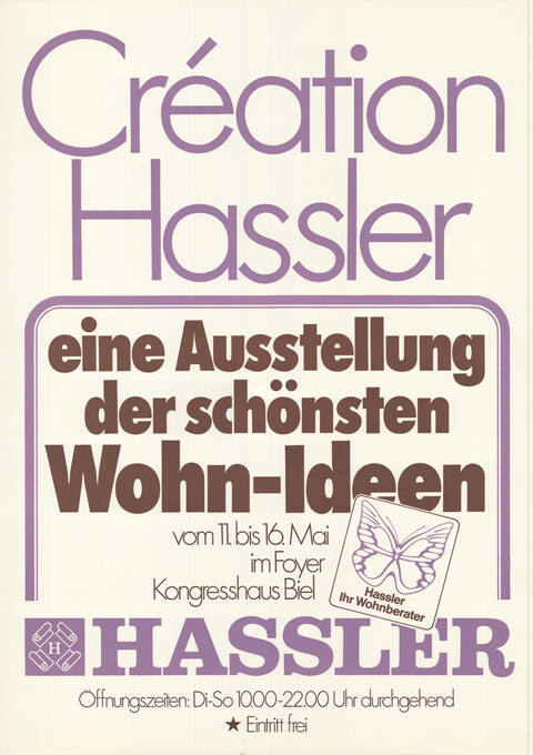 Création Hassler. Eine Ausstellung der schönsten Wohn-Ideen.