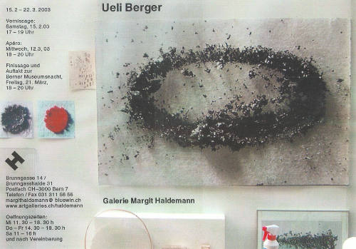 Ueli Berger, Galerie Margit Haldemann, Bern