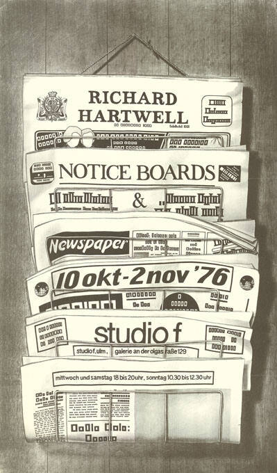 Richard Hartwell, Notice Boards, Studio f, Ulm