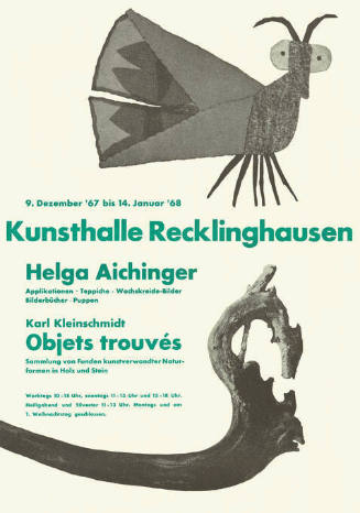 Helga Aichinger, Karl Kleinschmidt, Objets trouvés, Kunsthalle Recklinghausen