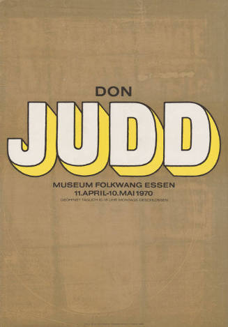 Don Judd, Museum Folkwang, Essen