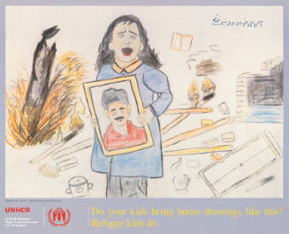 Do your kids bring home drawings like this? Refugee kids do. UNHCR