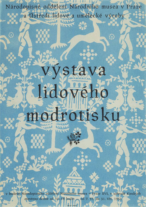 Výstava lidového modrotisku, Národní museum v Praze