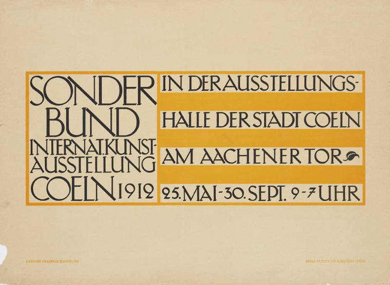 Sonderbund, Internat. Kunstausstellung Coeln 1912, In der Ausstellungshalle der Stadt Coeln