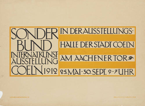 Sonderbund, Internat. Kunstausstellung Coeln 1912, In der Ausstellungshalle der Stadt Coeln