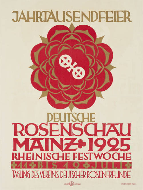 Jahrtausendfeier, Deutsche Rosenschau, Mainz 1925