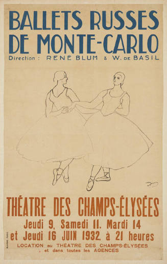 Ballets Russes de Monte-Carlo, Direction: René Blum & W. de Basil, Théatre des Champs-Élysées