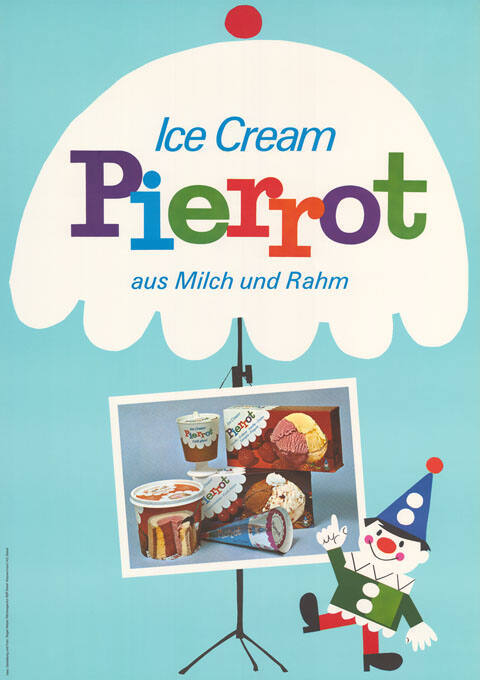 Ice Cream Pierrot aus Milch und Rahm.