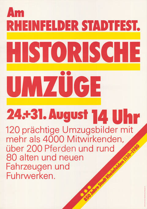 Am Rheinfelder Stadtfest. Historische Umzüge