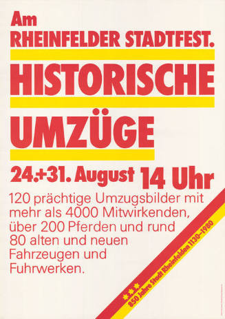 Am Rheinfelder Stadtfest. Historische Umzüge