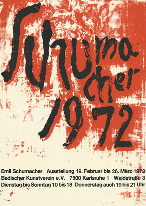 Schumacher 1972, Badischer Kunstverein e.V. Karlsruhe