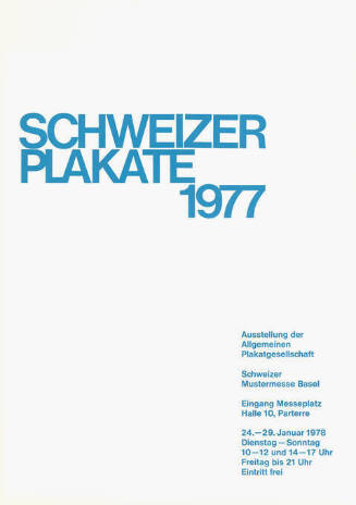 Schweizer Plakate 1977, Schweizer Mustermesse Basel