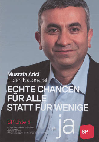 Mustafa Atici in den Nationalrat, Echte Chancen für alle statt für wenige, SP Liste 5, Ja SP