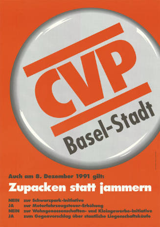 CVP Basel-Stadt, Zupacken statt jammern