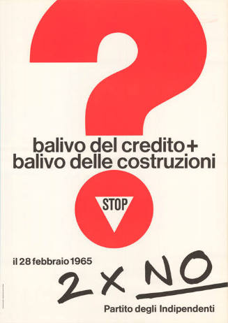 Balivo del credito + balivo delle costruzioni, Stop, 2 × No