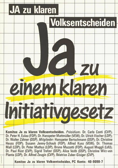 Ja zu klaren Volksentscheiden, Ja zu einem klaren Initiativgesetz