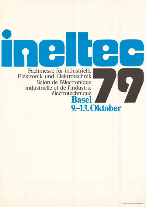 Ineltec 79, Fachmesse für industrielle Elektronik und Elektrotechnik, Basel