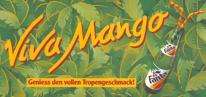 Viva Mango, Geniess den vollen Tropengeschmack! Fanta Mango-Aroma