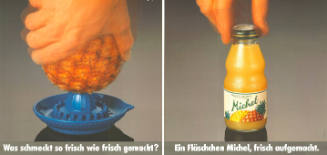 Was schmeckt so frisch wie frisch gemacht? Ein Fläschen Michel frisch aufgemacht.