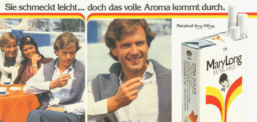 Sie schmeckt leicht … doch das volle Aroma kommt durch. Mary Long Extra Mild