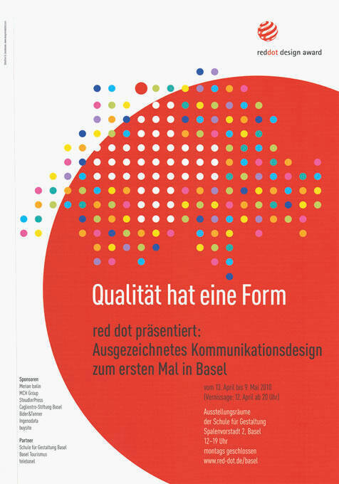 Red Dot Design Award, Qualität hat eine Form, Red Dot präsentiert: Ausgezeichnetes Kommunikationsdesign zum ersten Mal in Basel