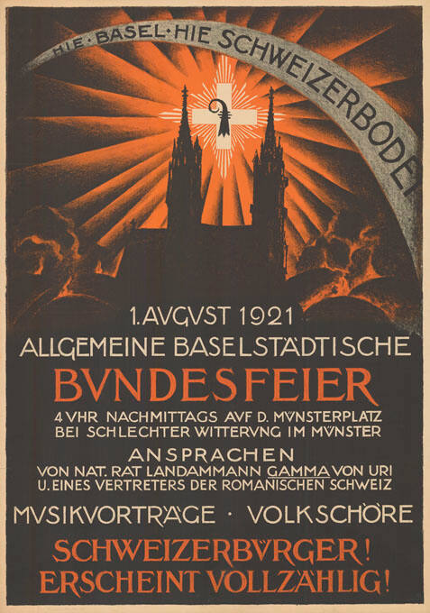 Allgemeine Baselstädtische Bundesfeier 1. August 1921